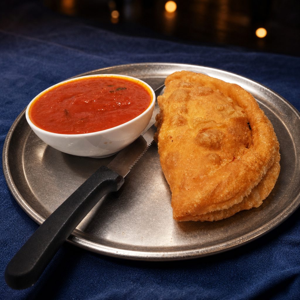 Fried 4 cheese calzone.