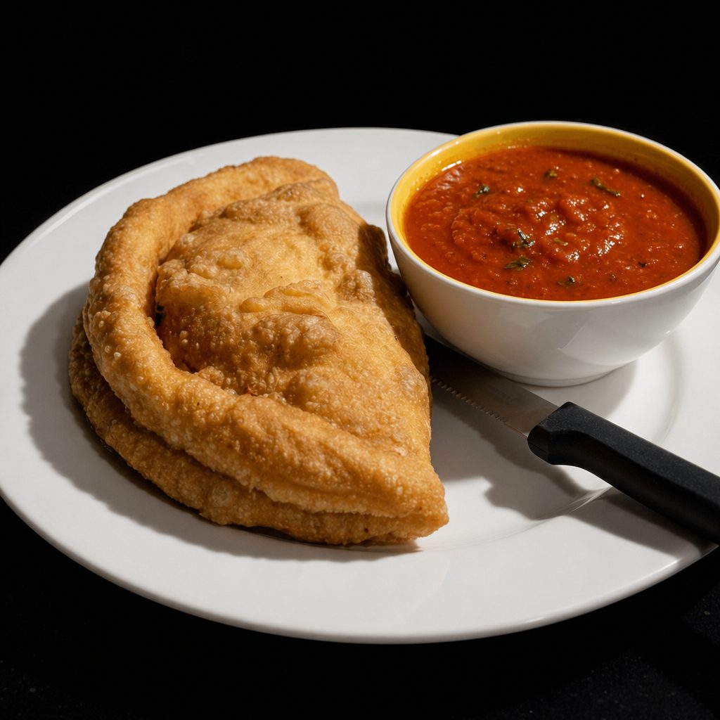 Fried Meat Calzone (pepperoni & sausage).
